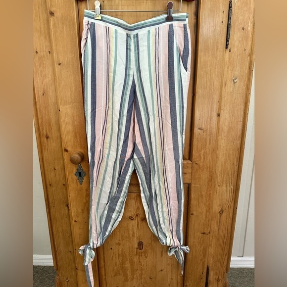 🎉Supply & Demand Striped Baggy Bottom Tie Trousers - Very Cute! Size Small - Picture 10 of 10
